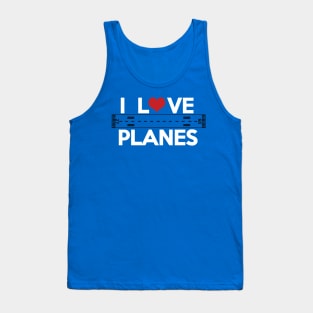 I love airplanes and aviation with hearth Tank Top